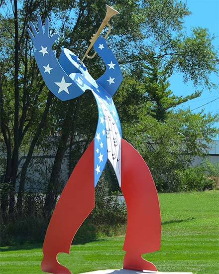 Sculpture of Trumpet Man